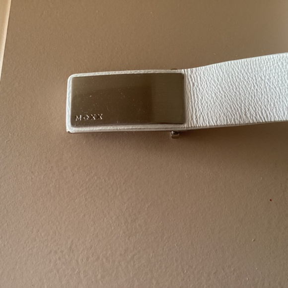 Men’s MEXX Belt Italian Leather 50 in Adjustable Vintage HARD TO FIND WHITE - Picture 4 of 6